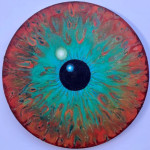Eye number 11 - 30 x 30 Acrylics on Canvas - price 85,- Euro